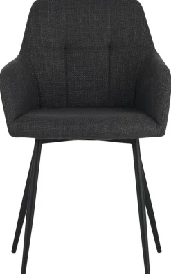 Armlehnstuhl Maria, 2er-Set anthrazit Microfaser Webstoff B/H/T: ca. 55x84x61 cm