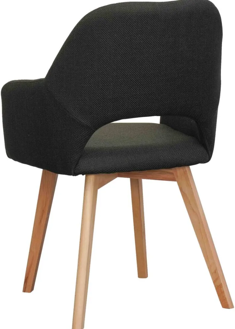 Armlehnstuhl Stade anthrazit Webstoff Microfaser B/H/T: ca. 57x87x62 cm