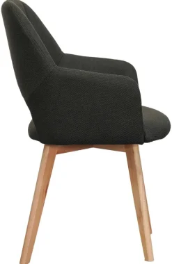 Armlehnstuhl Stade anthrazit Webstoff Microfaser B/H/T: ca. 57x87x62 cm