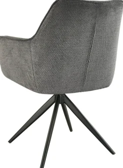 Armlehnstuhl Verena anthrazit Webstoff B/H/T: ca. 60,5x87x63 cm