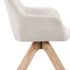 Armlehnstuhl Woody beige Webstoff B/H/T: ca. 62x85,5x64 cm
