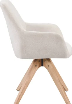 Armlehnstuhl Woody beige Webstoff B/H/T: ca. 62x85,5x64 cm
