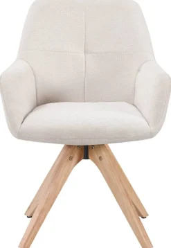 Armlehnstuhl Woody beige Webstoff B/H/T: ca. 62x85,5x64 cm