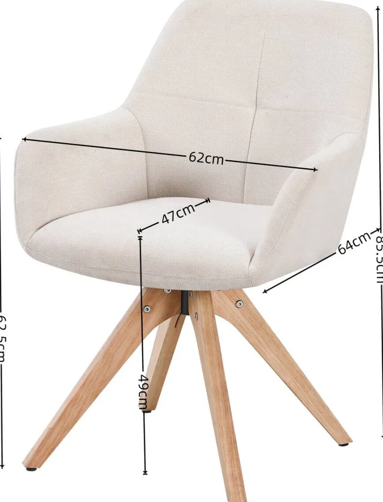 Armlehnstuhl Woody beige Webstoff B/H/T: ca. 62x85,5x64 cm
