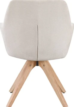 Armlehnstuhl Woody beige Webstoff B/H/T: ca. 62x85,5x64 cm