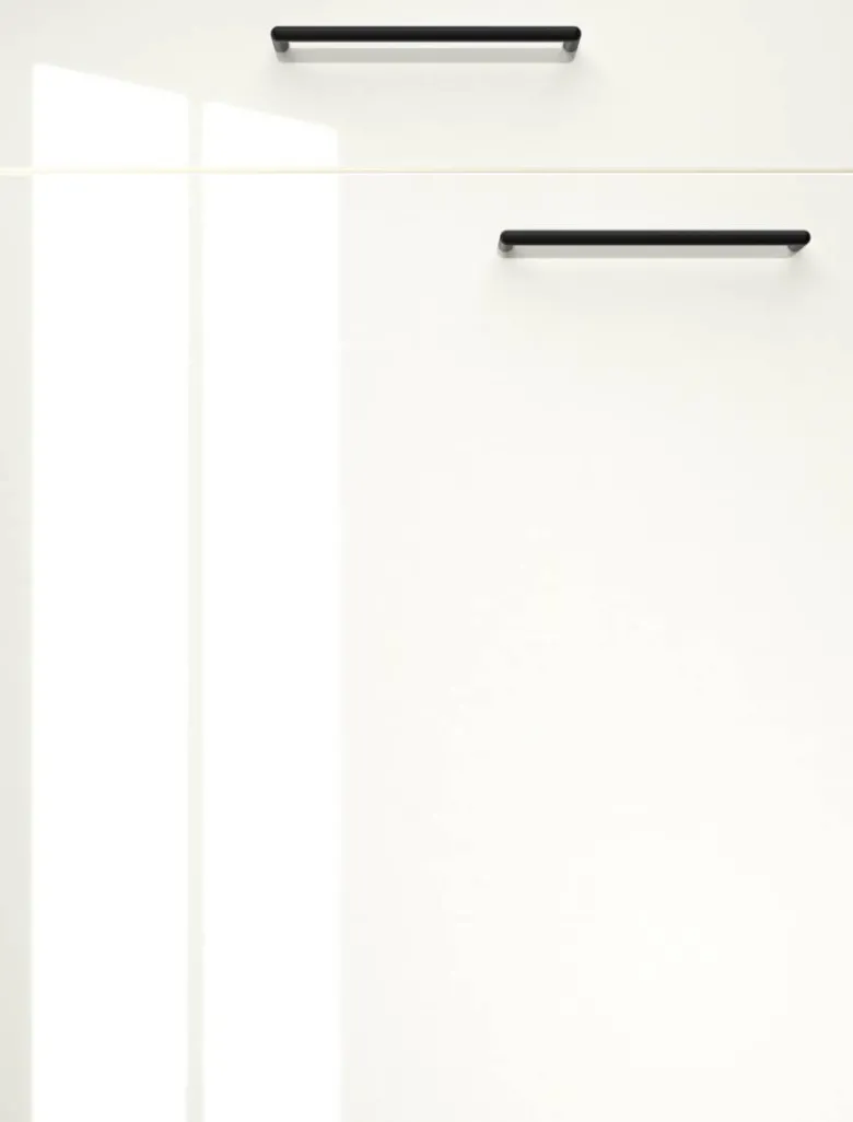 artego Küchenblock Eco Graphit Lack Hochglanz Toffee Sherwood matt Nachbildung B/T: ca. 300x60 cm