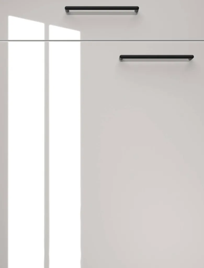 artego Küchenblock Eco Graphit Lack Hochglanz Toffee Sherwood matt Nachbildung B/T: ca. 300x60 cm