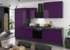 artego Küchenblock Sigma violett B/H/T: ca. 310x235x60 cm