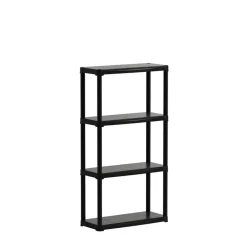 ArtPlast Kunststoffregal schwarz Kunststoff B/H/T: ca. 70x133x30 cm