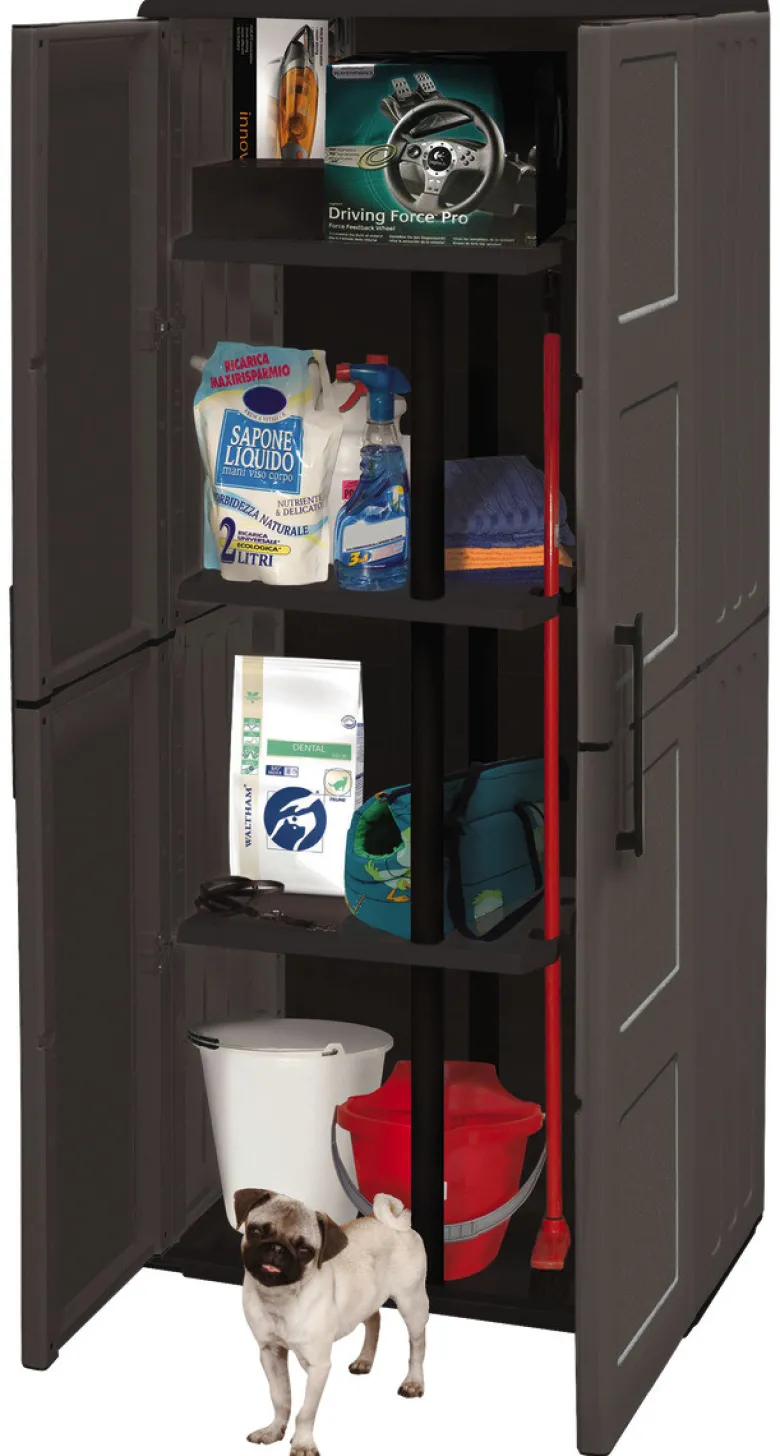 ArtPlast Kunststoffschrank Free dunkelgrau Kunststoff B/H/T: ca. 68x163x37 cm