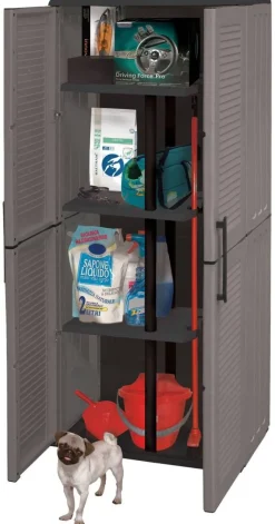 ArtPlast Kunststoffschrank Easy grau B/H/T: ca. 68x163x37 cm