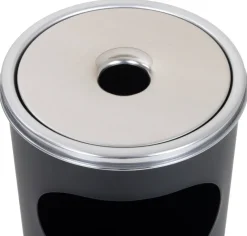Aschenbecher schwarz Metall