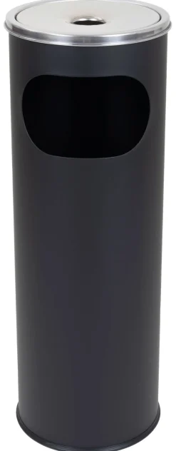 Aschenbecher schwarz Metall