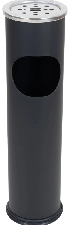 Aschenbecher schwarz Metall