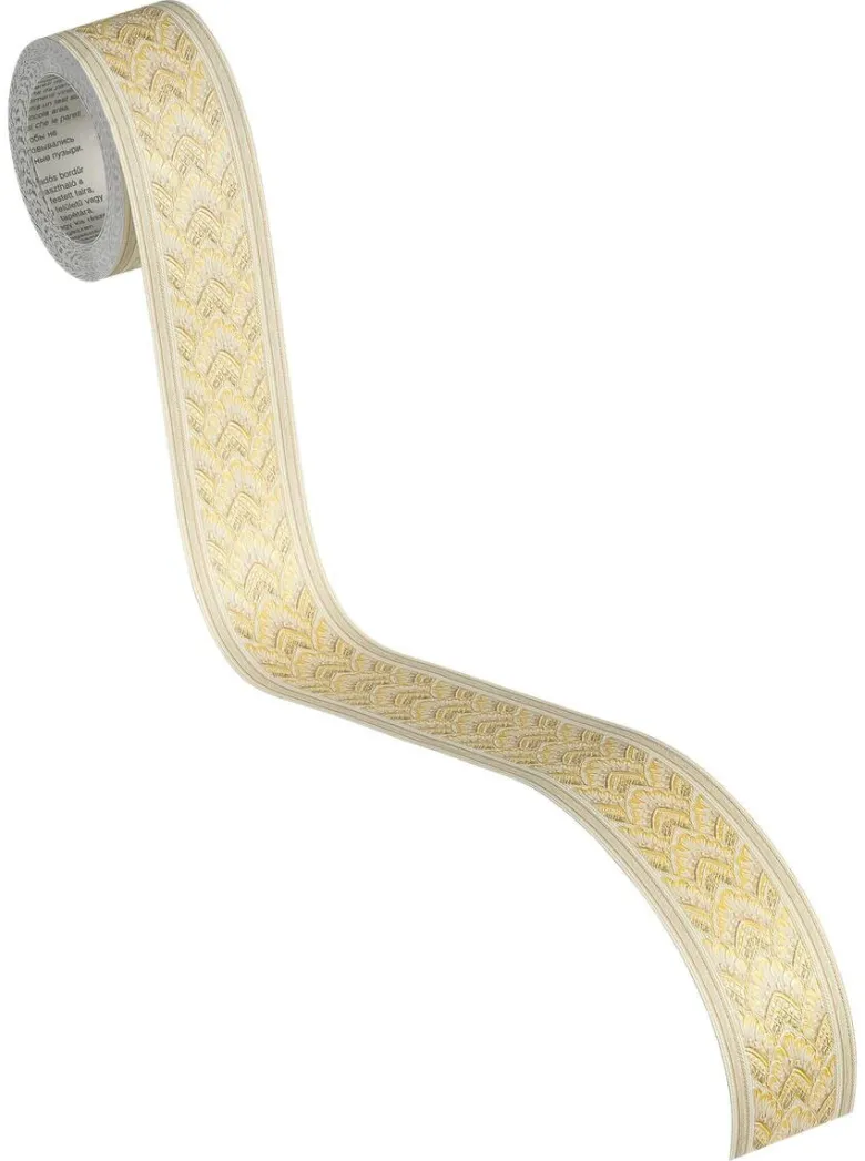 A.S.Creation Bordüre gold weiß B/H/D: ca. 4x500x7 cm