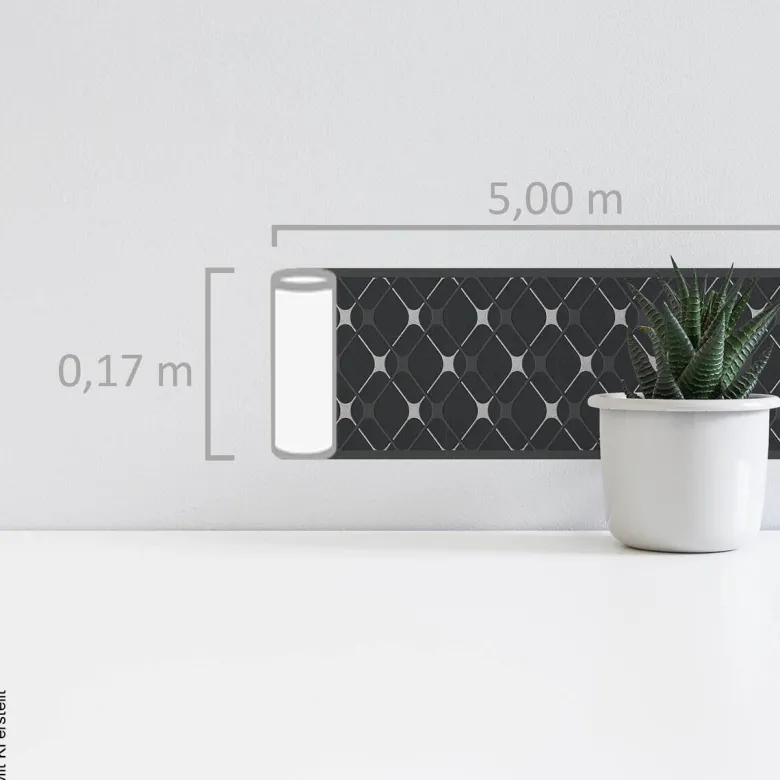 A.S.Creation Bordüre grau B/H/D: ca. 17x500x8 cm