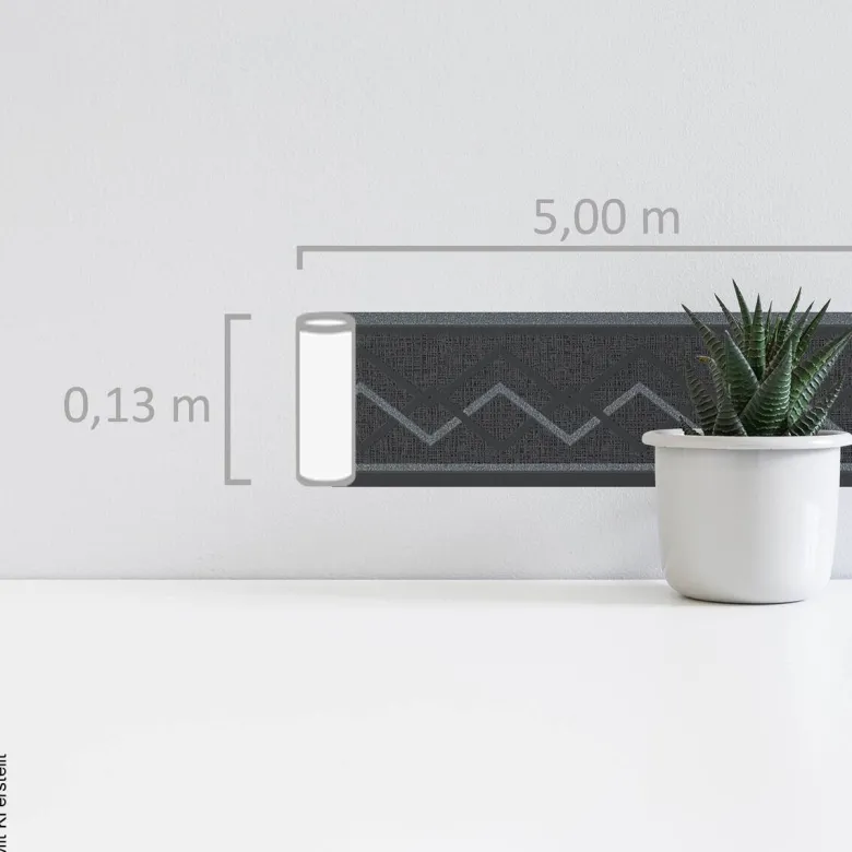 A.S.Creation Bordüre grau B/H/D: ca. 13x500x8 cm