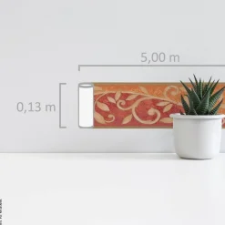 A.S.Creation Bordüre rot beige orange B/H/D: ca. 13x500x7,5 cm