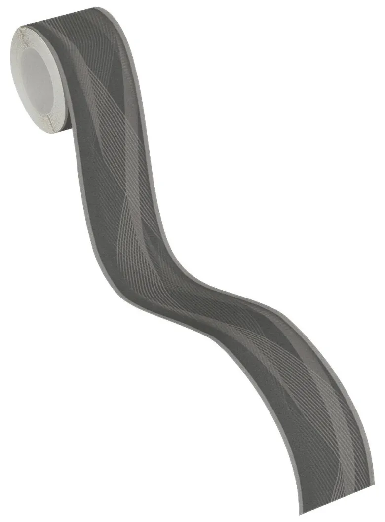 A.S.Creation Bordüre schwarz grau B/H/D: ca. 5x500x6,5 cm