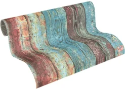 A.S.Creation Tapete blau braun beige B/H/D: ca. 52x250x7,5 cm