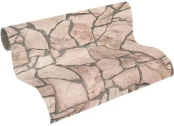 A.S.Creation Tapete orange grau creme B/H/D: ca. 52x250x7,5 cm
