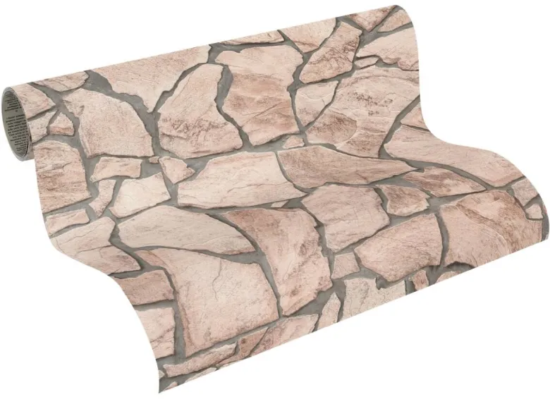 A.S.Creation Tapete orange grau creme B/H/D: ca. 52x250x7,5 cm