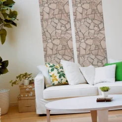 A.S.Creation Tapete orange grau creme B/H/D: ca. 52x250x7,5 cm