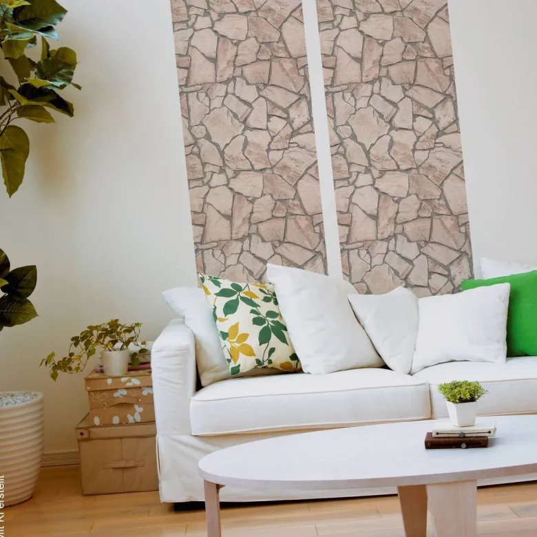 A.S.Creation Tapete orange grau creme B/H/D: ca. 52x250x7,5 cm