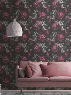 A.S.Creation Vliestapete Floral Floral lila B/H: ca. 0,53x10,05 cm