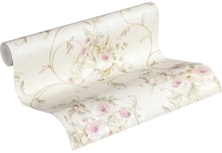 A.S.Creation Vliestapete grün rosa creme B/H/D: ca. 53x1005x7,4 cm