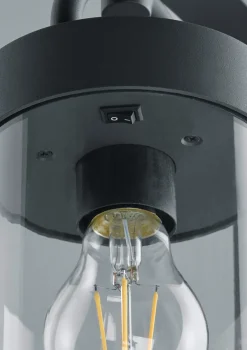 Außenleuchte 404160142 anthrazit klar Aluguss Glas B/H/T: ca. 23x100x21 cm