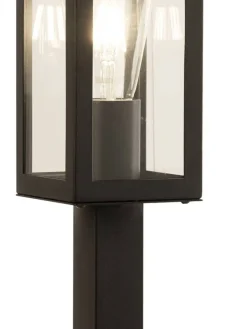 Außenleuchte klar schwarz B/H/L: ca. 10x45x10 cm