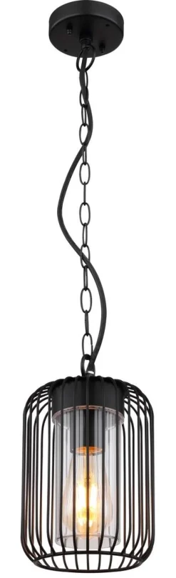 Außenleuchte schwarz H/D: ca. 75,5x16 cm