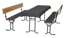 Auflagenset Festzeltgarnitur dunkelgrau Polyester 3er Set