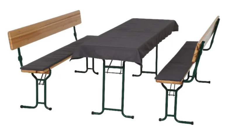 Auflagenset Festzeltgarnitur dunkelgrau Polyester 3er Set