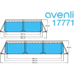 Avenli Pool B/H/L: ca. 208x66x300 cm