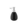 Axentia Seifenspender Pisa schwarz silber Keramik B/H/L/D: ca. 9x16,5x9x9 cm