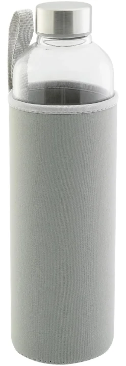 Axentia Trinkflasche grau Edelstahl