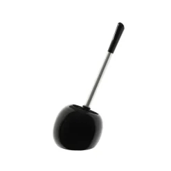 Axentia WC-Garnitur Pisa schwarz silber Keramik