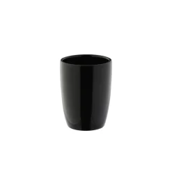 Axentia Zahnputzbecher Pisa schwarz Keramik B/H/L/D: ca. 7,5x10x7,5x9 cm