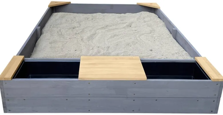 AXI Sandkasten Kelly grau B/H/T: ca. 115x21,8x180 cm