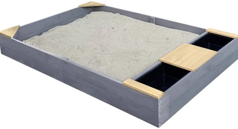 AXI Sandkasten Kelly grau B/H/T: ca. 115x21,8x180 cm