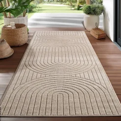 Ayyildiz In-/Outdoor-Teppich NOVA beige B/L: ca. 80x250 cm
