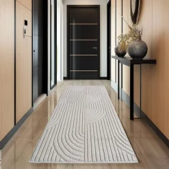 Ayyildiz Kurzflorteppich HELIX creme B/H/L: ca. 80x0,7x250 cm