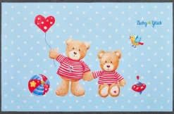 Baby Glück Kinderteppich blau B/L: ca. 100x160 cm