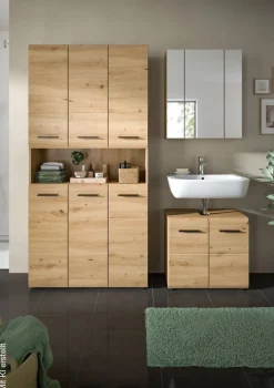Badezimmer-Set Ice Artisan Oak Nachbildung B/H/T: ca. 165x185x46 cm