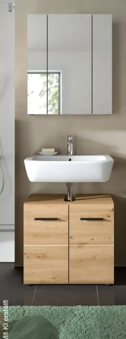 Badezimmer-Set Ice Artisan Oak Nachbildung B/H/T: ca. 60x185x30 cm
