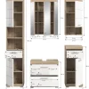 Badezimmer-Set Lambada Eiche Sonoma Nachbildung weiß Hochglanz B/H/T: ca. 164x191x37 cm