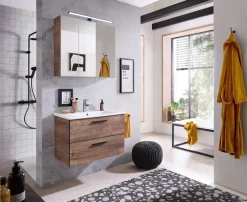 Badezimmer-Set Quickset 374 Eiche Ribeck Nachbildung B/H/T: ca. 75x200x45 cm