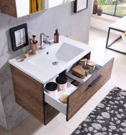 Badezimmer-Set Quickset 374 Eiche Ribeck Nachbildung B/H/T: ca. 75x200x45 cm